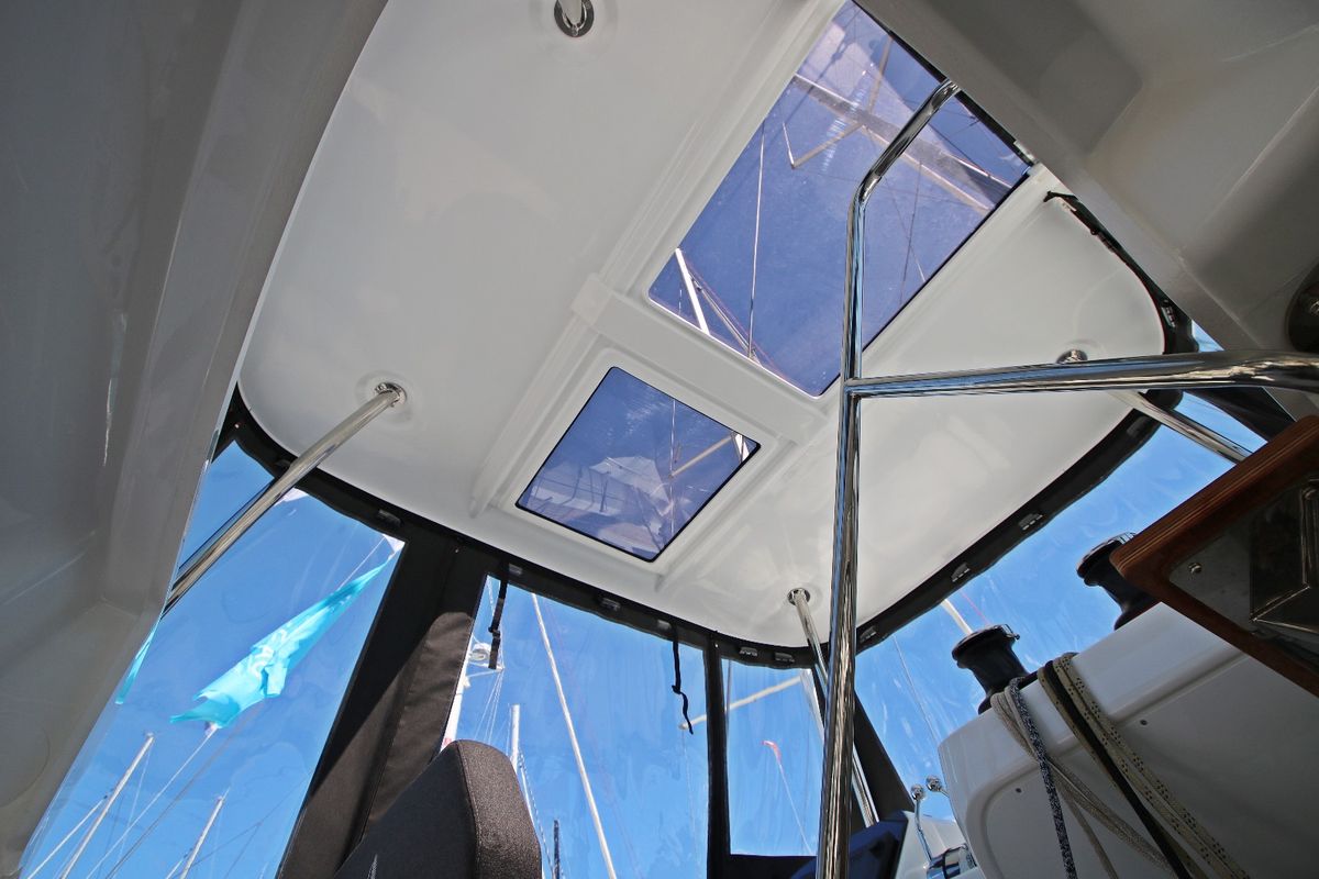 Cockpit of Solution, a Lagoon 43 catamaran at Općina Rogoznica, Croatia