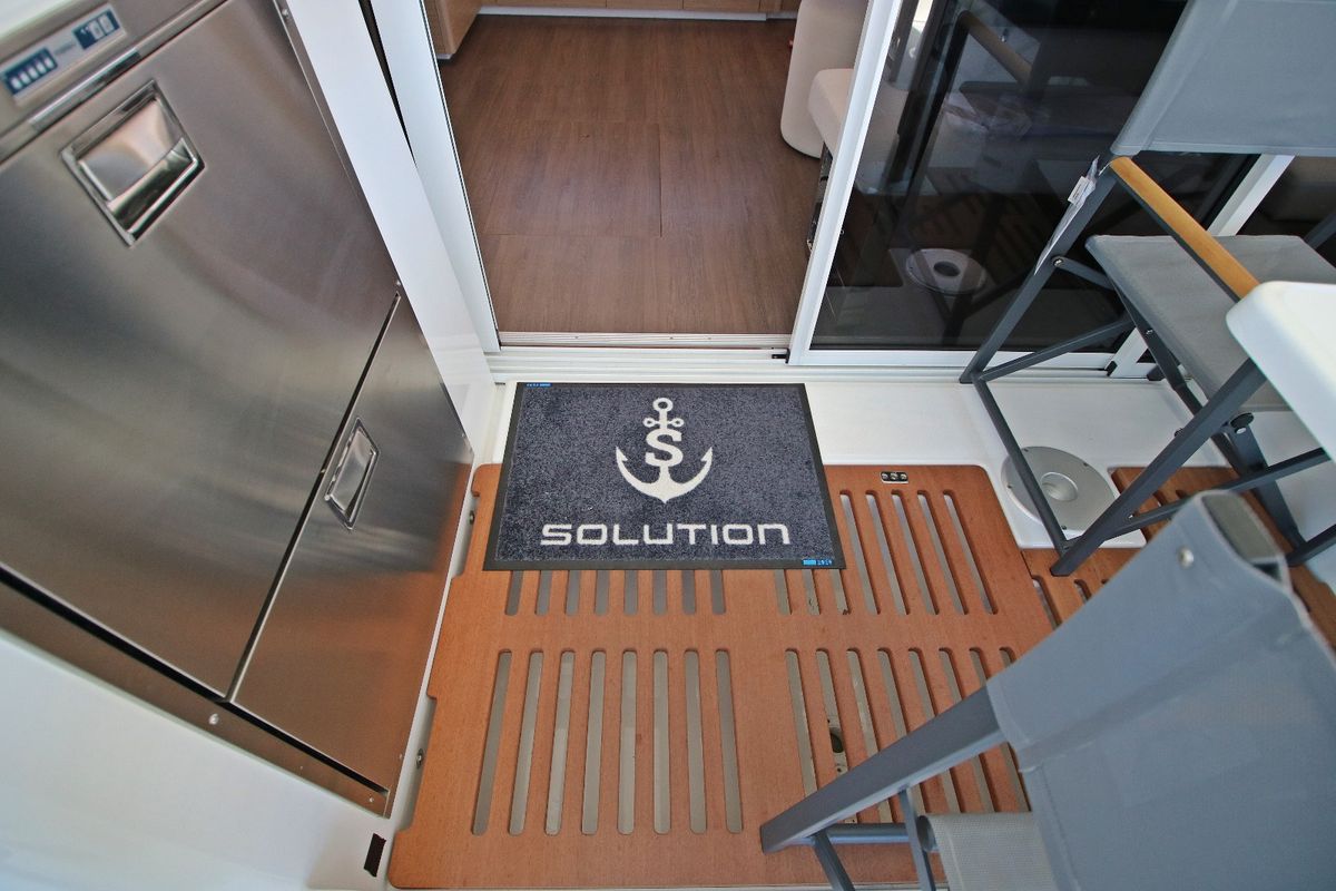 Deck of Solution, a Lagoon 43 catamaran at Općina Rogoznica, Croatia