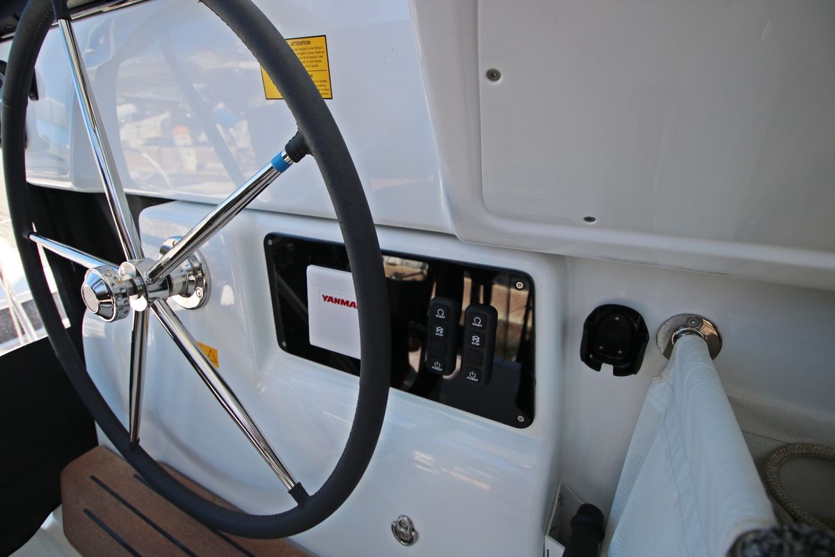 Cockpit of Solution, a Lagoon 43 catamaran at Općina Rogoznica, Croatia