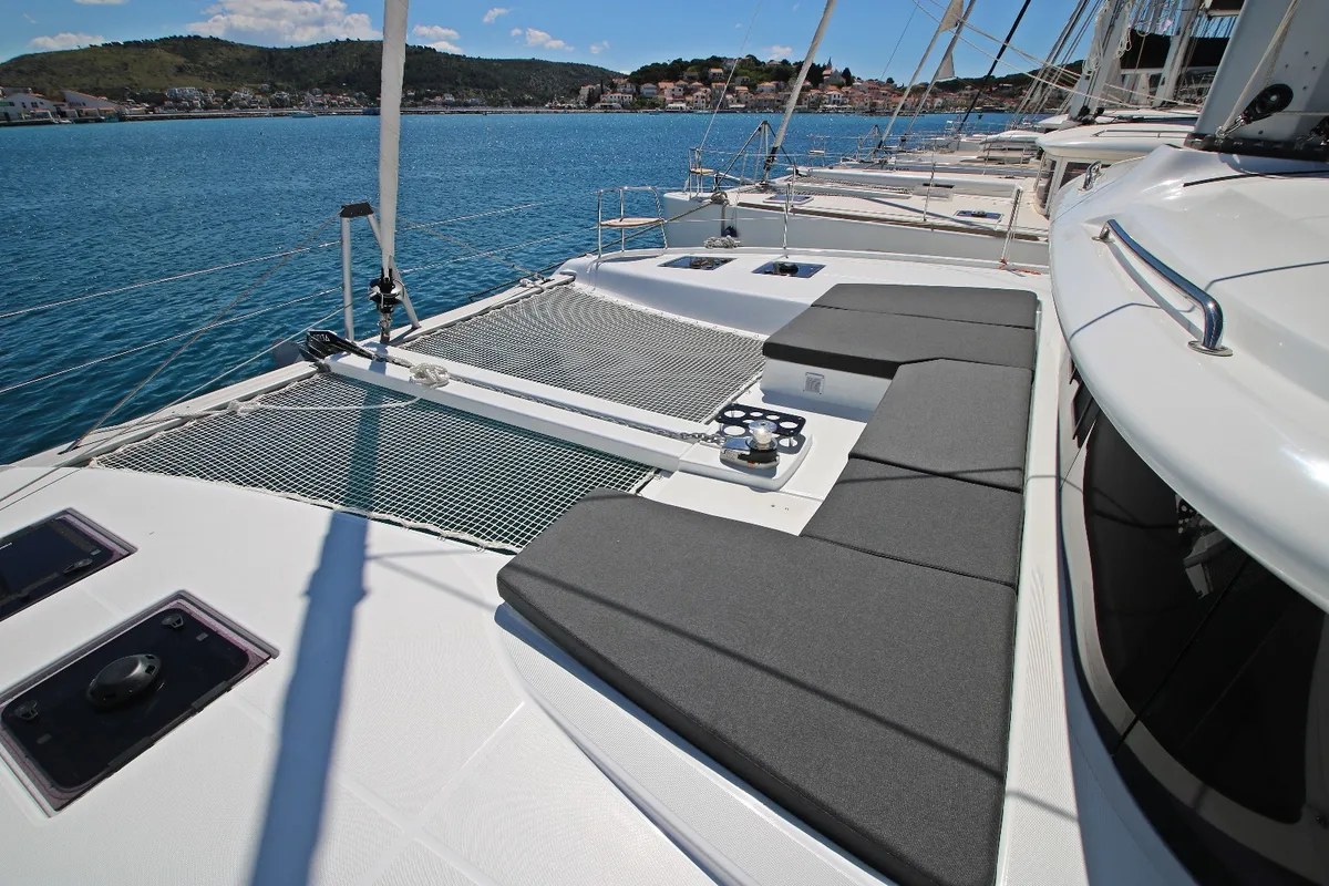Deck of Solution, a Lagoon 43 catamaran at Općina Rogoznica, Croatia