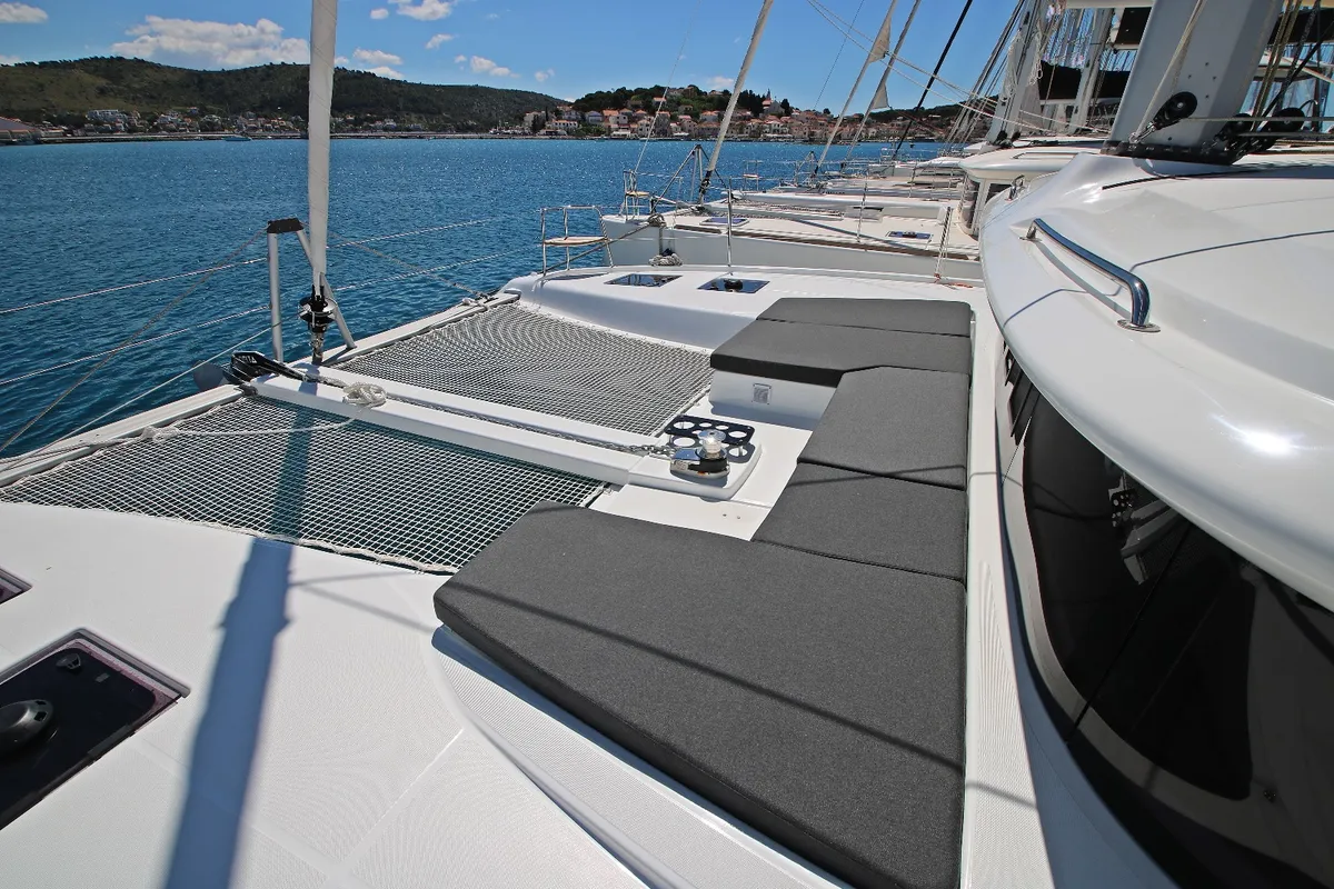 Deck of Solution, a Lagoon 43 catamaran at Općina Rogoznica, Croatia