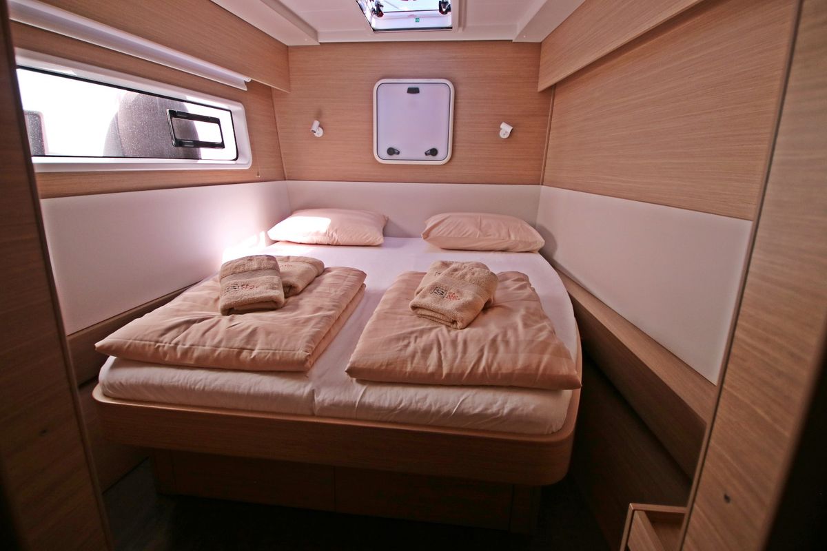 Cabin on Solution, a Lagoon 43 catamaran at Općina Rogoznica, Croatia