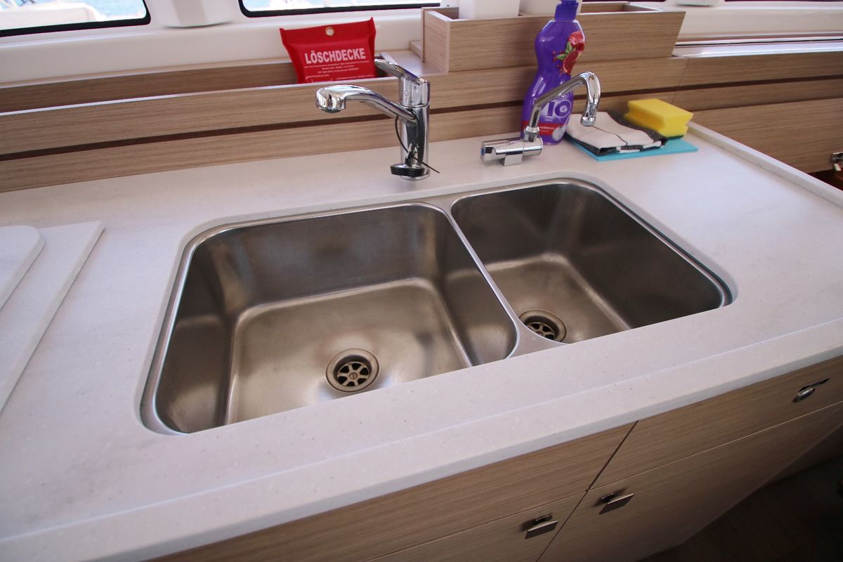 Galley of Solution, a Lagoon 43 catamaran at Općina Rogoznica, Croatia