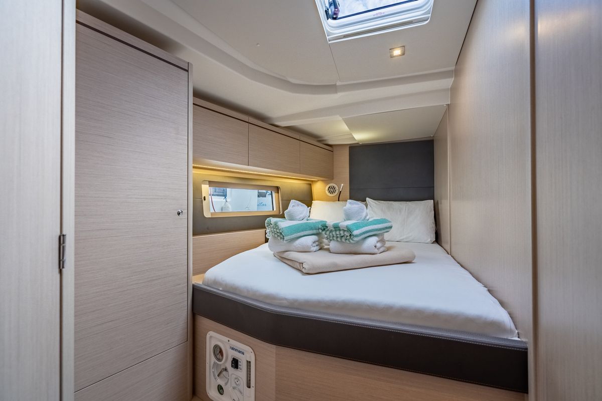 Cabin on Sunday Girl, a Beneteau Oceanis 51.1 sailboat at Road Town, British Virgin Islands