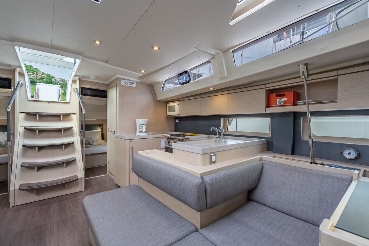 Galley of Sunday Girl, a Beneteau Oceanis 51.1 sailboat at Road Town, British Virgin Islands