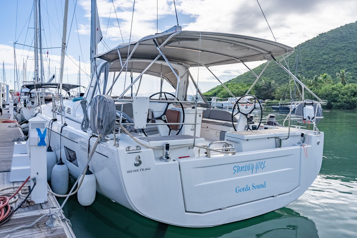 Exterior view of Sunday Girl, a Beneteau Oceanis 51.1 sailboat at Road Town, British Virgin Islands