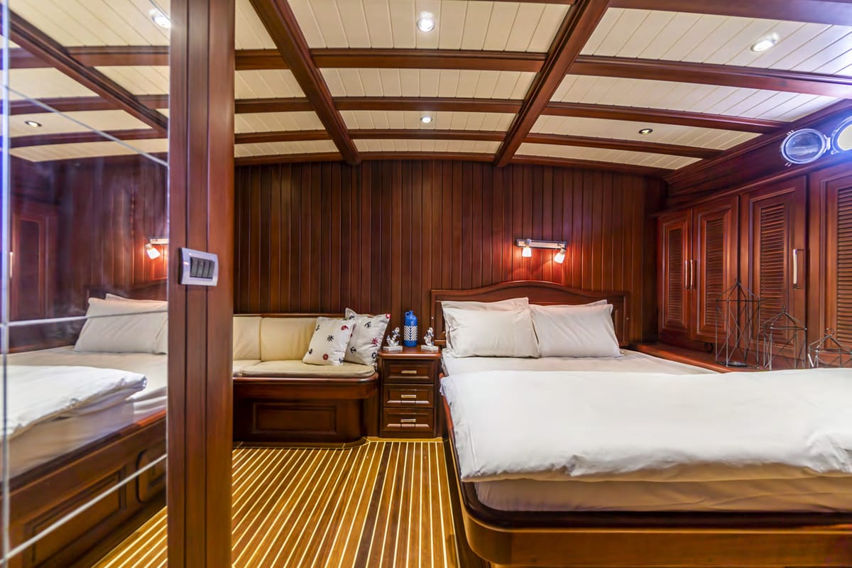 Cabin on Carpe Diem XI, a Gulet Gulet gulet at Bodrum, Turkey