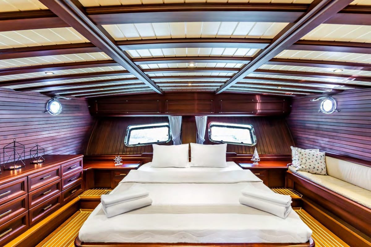 Cabin on Carpe Diem XI, a Gulet Gulet gulet at Bodrum, Turkey