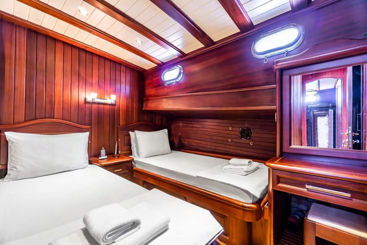 Cabin on Carpe Diem XI, a Gulet Gulet gulet at Bodrum, Turkey