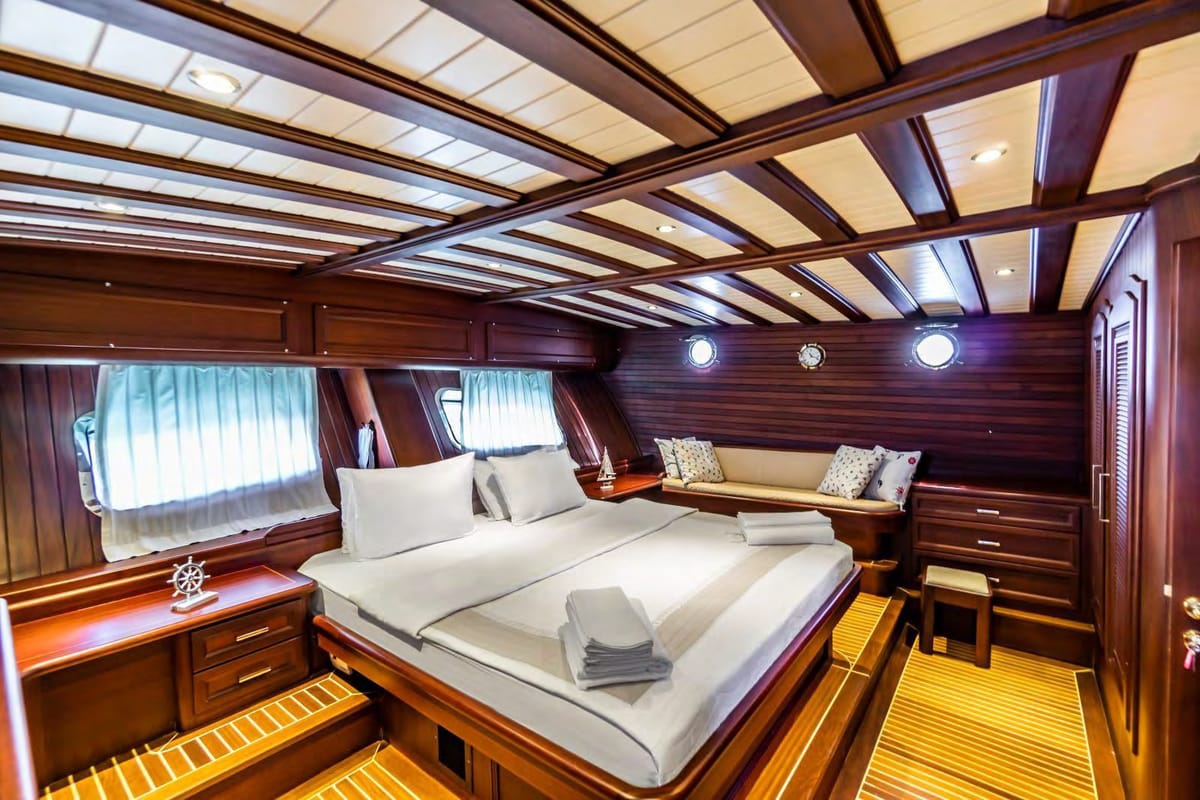 Cabin on Carpe Diem XI, a Gulet Gulet gulet at Bodrum, Turkey