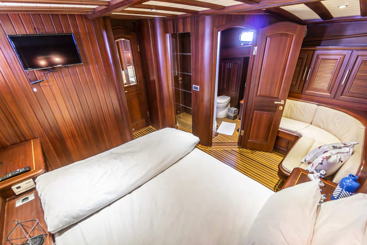 Cabin on Carpe Diem XI, a Gulet Gulet gulet at Bodrum, Turkey