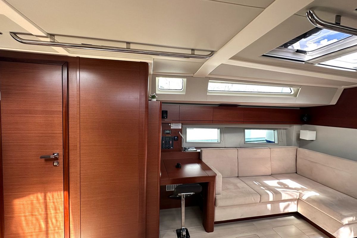Salon of Adele, a Hanse Yachts Hanse 548 sailboat at Seget Donji, Croatia