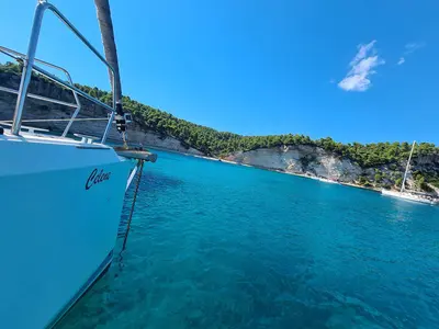 Deck of Celene, a Jeanneau Sun Odyssey 440 sailboat at Volos Municipality, Greece