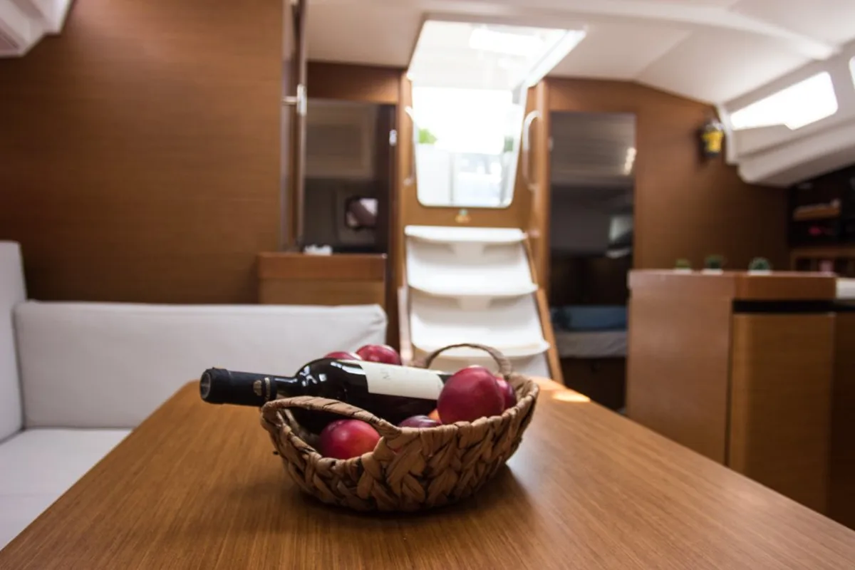 Salon of Celene, a Jeanneau Sun Odyssey 440 sailboat at Volos Municipality, Greece