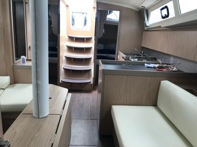 Salon of Perseus, a Beneteau Oceanis 41.1 sailboat at Tonnarella, Italy
