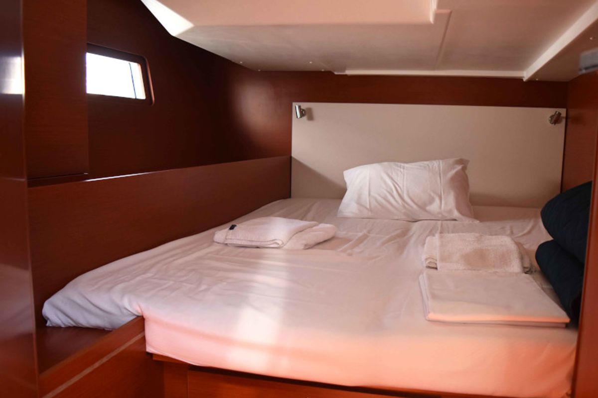 Cabin on Euphoria, a Beneteau Oceanis 51.1 sailboat at Lavreotiki Municipal Unit, Greece