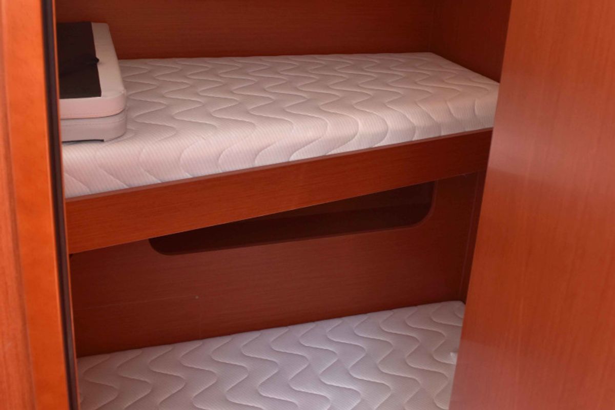 Cabin on Euphoria, a Beneteau Oceanis 51.1 sailboat at Lavreotiki Municipal Unit, Greece