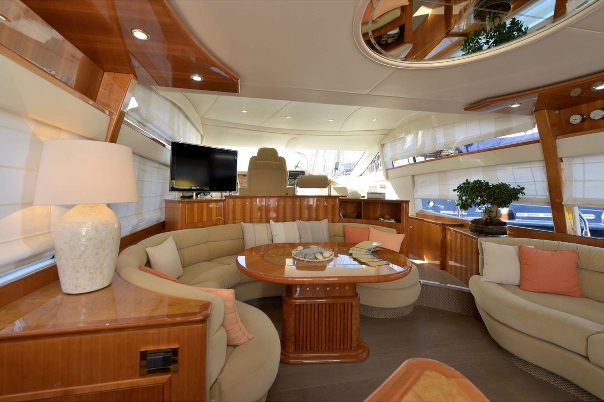 Cabin on Premium +, a Azimut 58 motorboat at Athens, Greece
