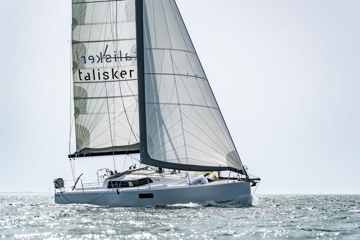 Exterior view of SHOULD I GO, a Pogo Structures Pogo 36 sailboat at La Rochelle, France