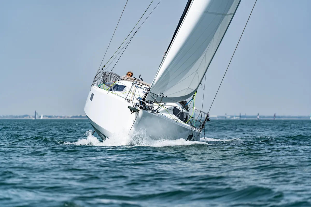 Exterior view of SHOULD I GO, a Pogo Structures Pogo 36 sailboat at La Rochelle, France