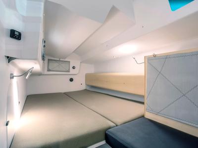 Cabin on SHOULD I GO, a Pogo Structures Pogo 36 sailboat at La Rochelle, France