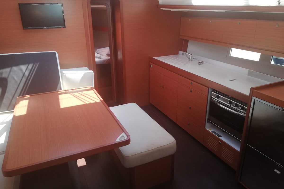 Salon of Cetina, a Dufour 460 Grand Large sailboat at Općina Medulin, Croatia