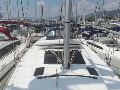 Deck of Cetina, a Dufour 460 Grand Large sailboat at Općina Medulin, Croatia