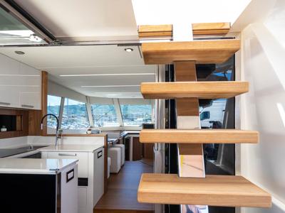 Galley of Panta Rei, a Monachus M70 yacht at Split, Croatia