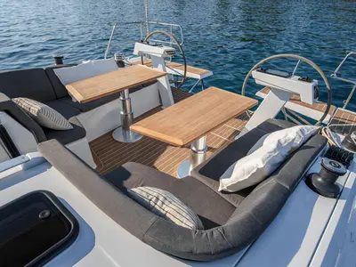 Cockpit of Señorita, a Hanse Yachts Hanse 410 sailboat at Dubrovnik, Croatia