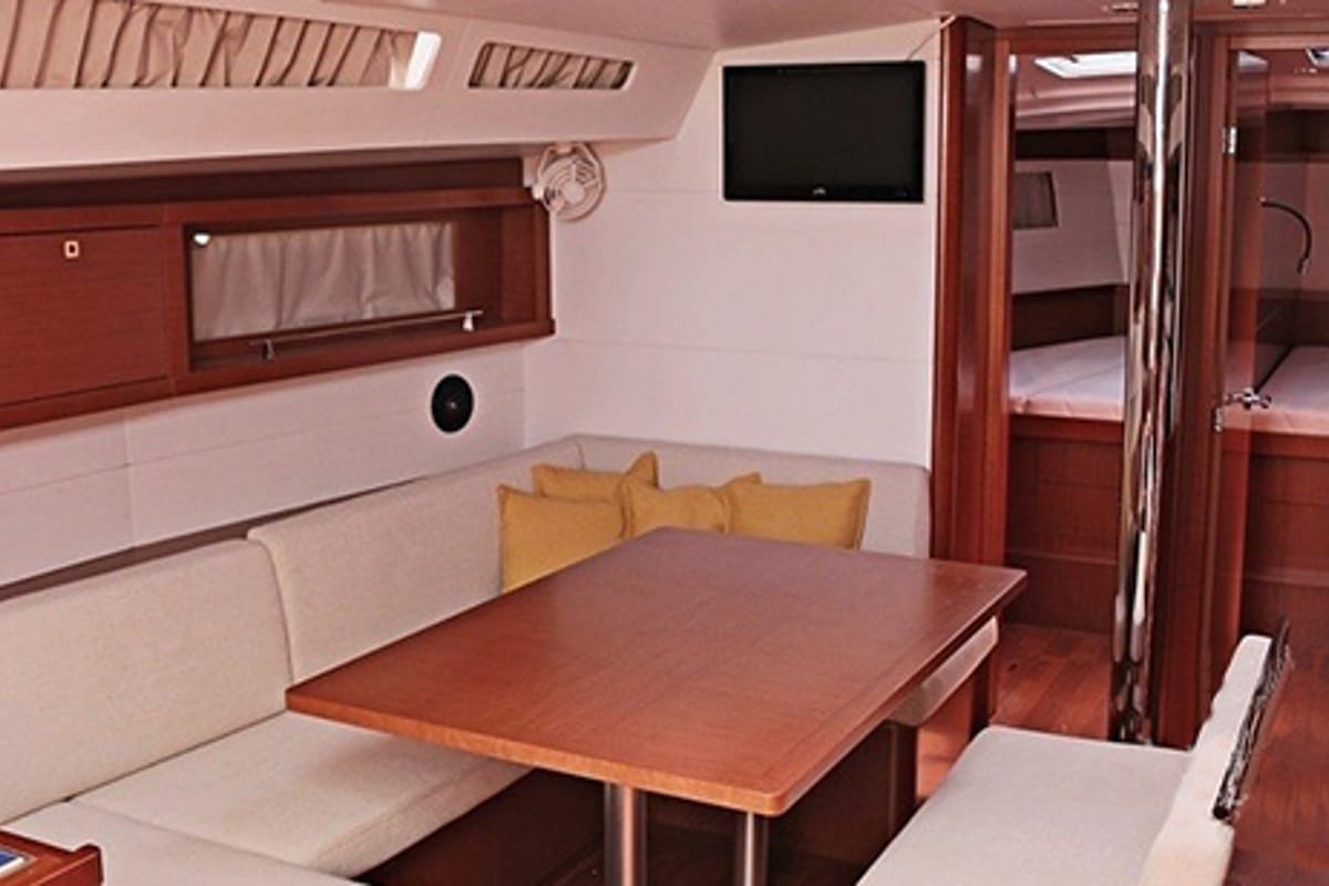 Pherousa, a Beneteau Oceanis 48 sailboat at Lavreotiki Municipal Unit, Greece