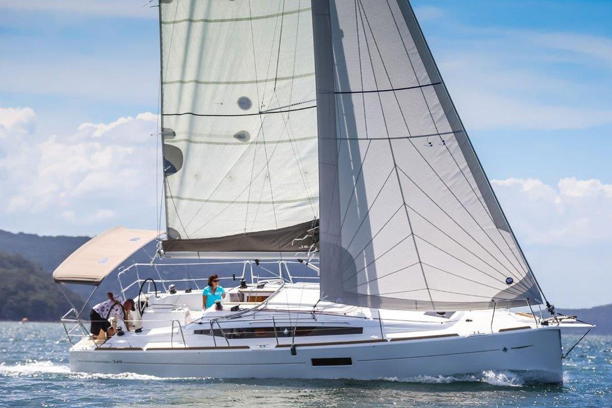 Salon of Mara, a Jeanneau Sun Odyssey 349 sailboat at Road Town, British Virgin Islands