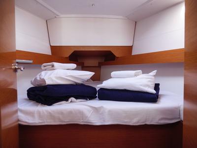 Cabin on Siberia, a Jeanneau Sun Odyssey 349 sailboat at Rogač, Croatia