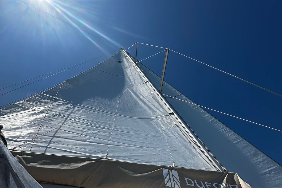Alice in Wonderland, a Dufour 430 sailboat at Palermo, Italy