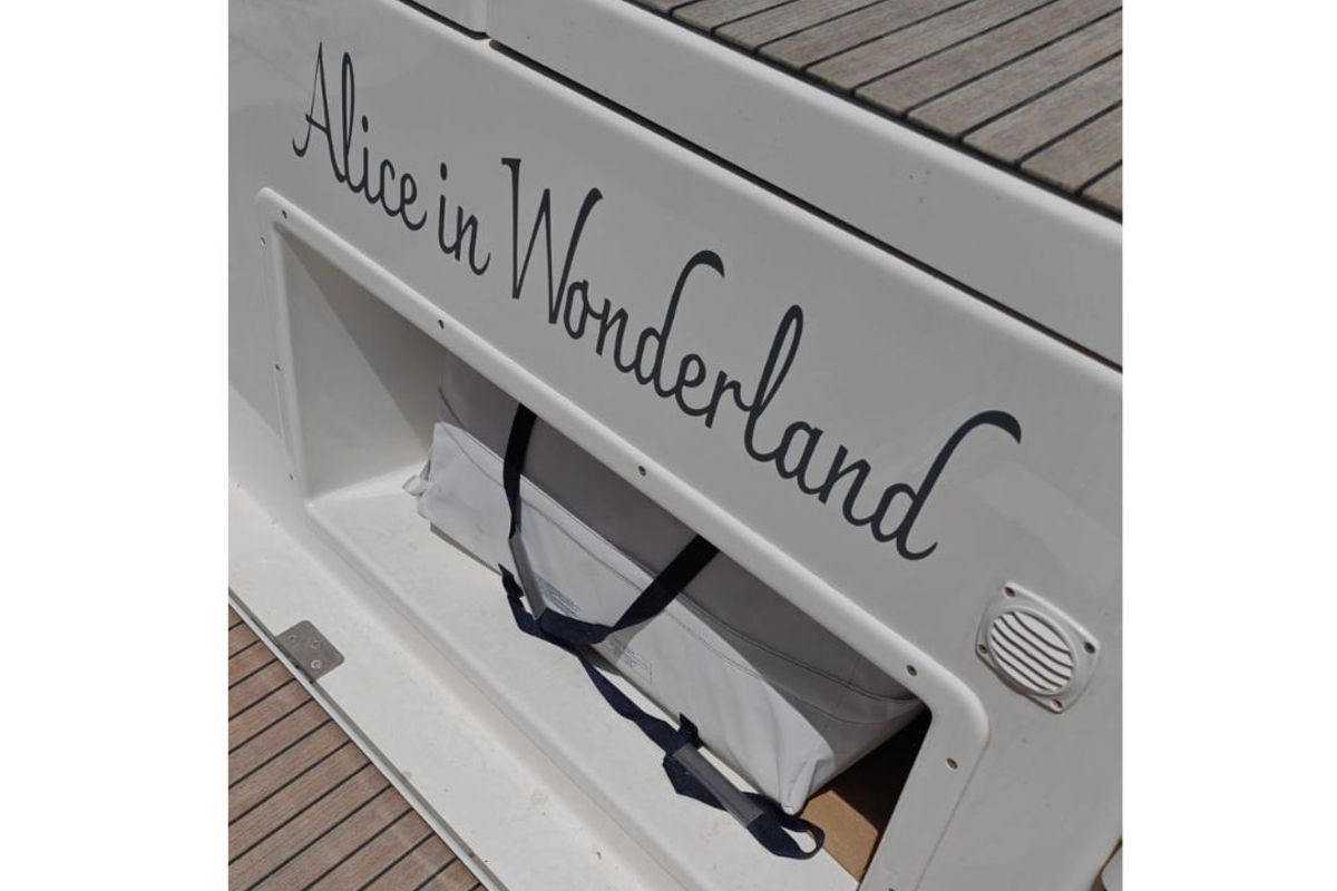 Alice in Wonderland, a Dufour 430 sailboat at Palermo, Italy