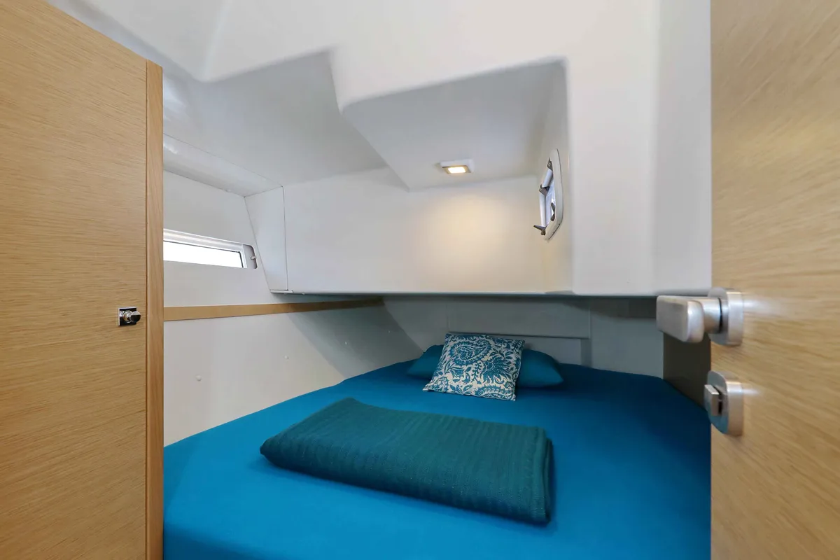 Cabin on Hanunia, a More Boats More 40 sailboat at Rosignano Solvay, Italy