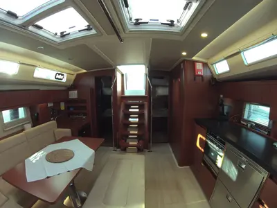 Salon of Lady Aga, a Hanse Yachts Hanse 508 sailboat at Općina Rogoznica, Croatia