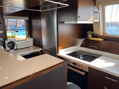 Galley of Tekila, a Sunreef Yachts Sunreef 62 catamaran at Ibiza, Spain