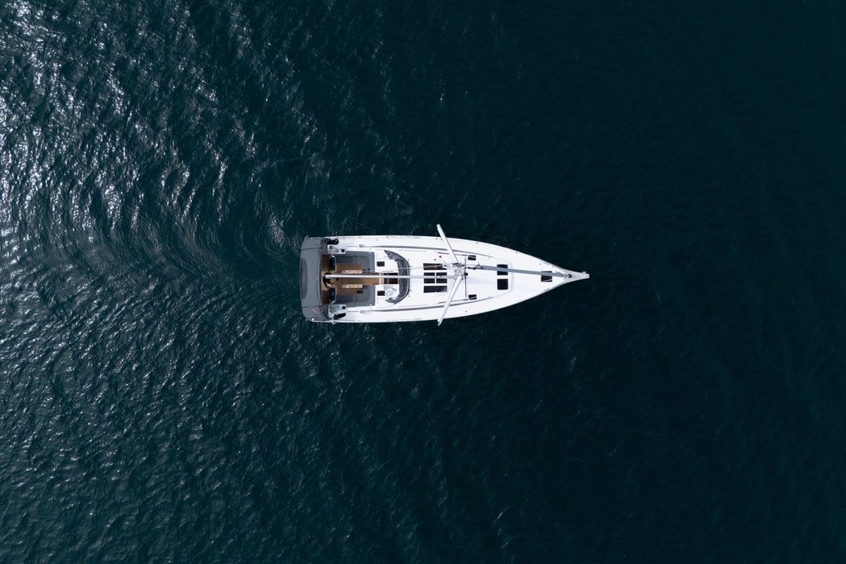Exterior view of Art N, a Bavaria C46 sailboat at Pirovac, Croatia