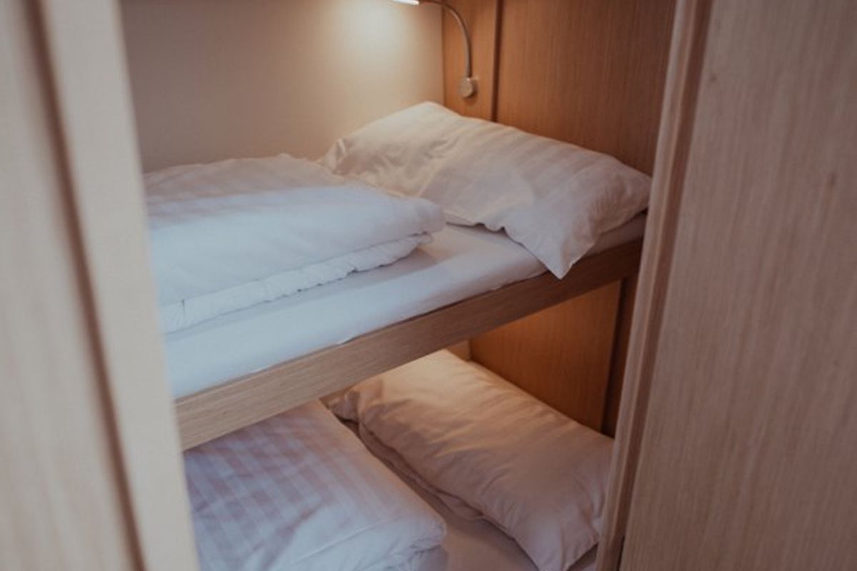 Cabin on Art N, a Bavaria C46 sailboat at Pirovac, Croatia