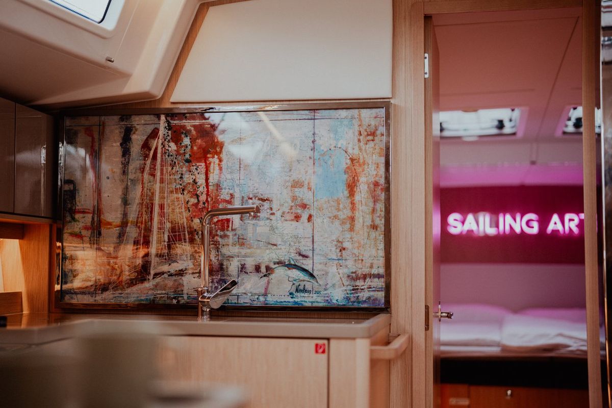 Galley of Art N, a Bavaria C46 sailboat at Pirovac, Croatia