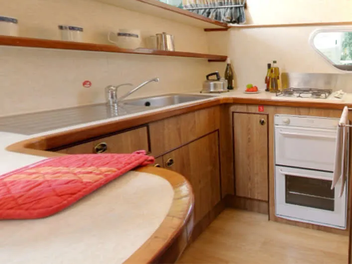 Galley of Royal Classique - Comfort 21, a Cygnet Royal Classique motorboat at Jabel, Germany