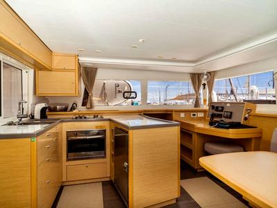 Galley of Pasea On, a Lagoon 450 F catamaran at Municipal Unit of Lefkada, Greece