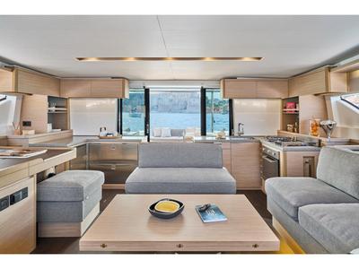 Galley of Errant Vagabond, a Lagoon 51 catamaran at Municipal Unit of Palairos, Greece