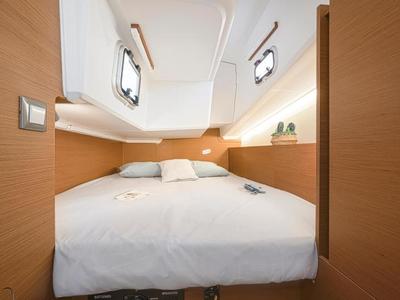 Cabin on Habanera, a Jeanneau Sun Odyssey 380 sailboat at Marmaris, Turkey