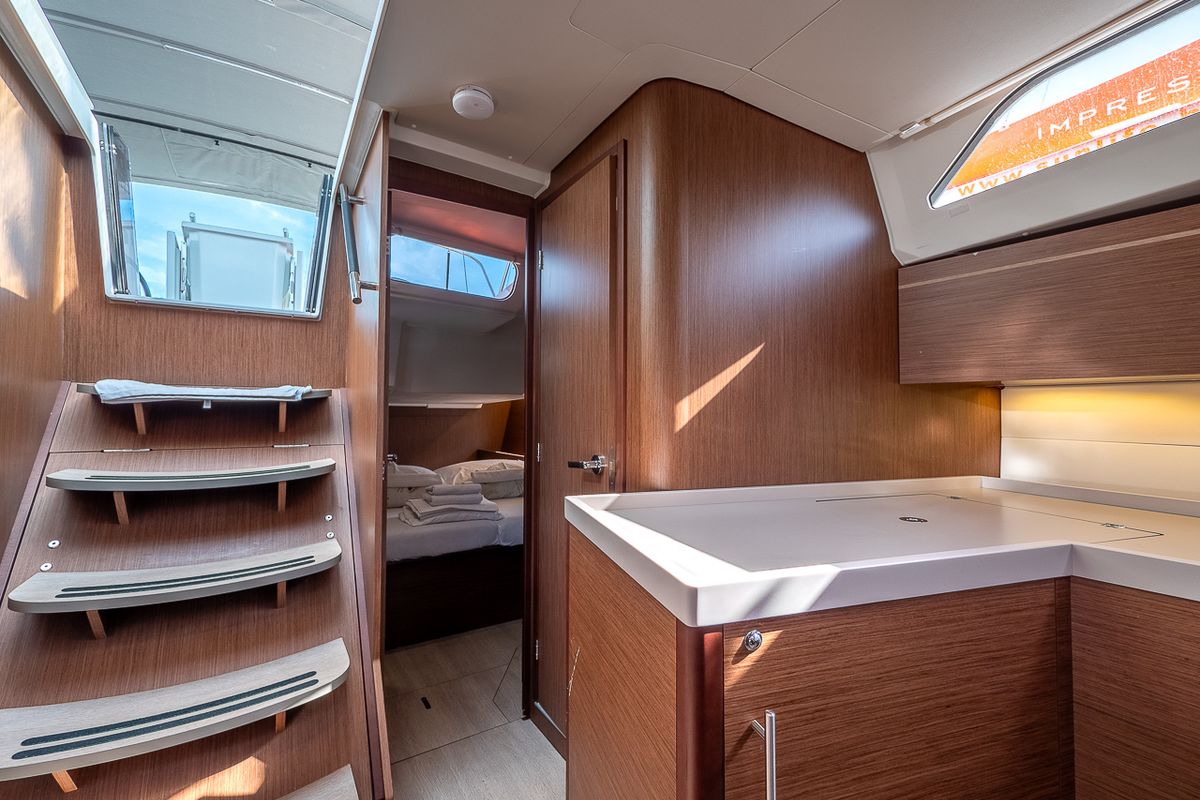 Cabin on Amorino, a Beneteau Oceanis 46.1 sailboat at Split, Croatia