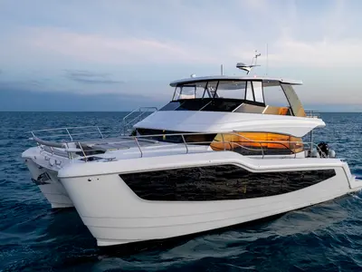 Exterior view of Sea Stars VI, a Aquila Yachts Aquila 50 Yacht catamaran at Jesolo, Italy