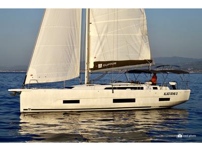 Exterior view of Perla - Water maker, Solar Panel, a Dufour 470 sailboat at Tonnarella, Italy