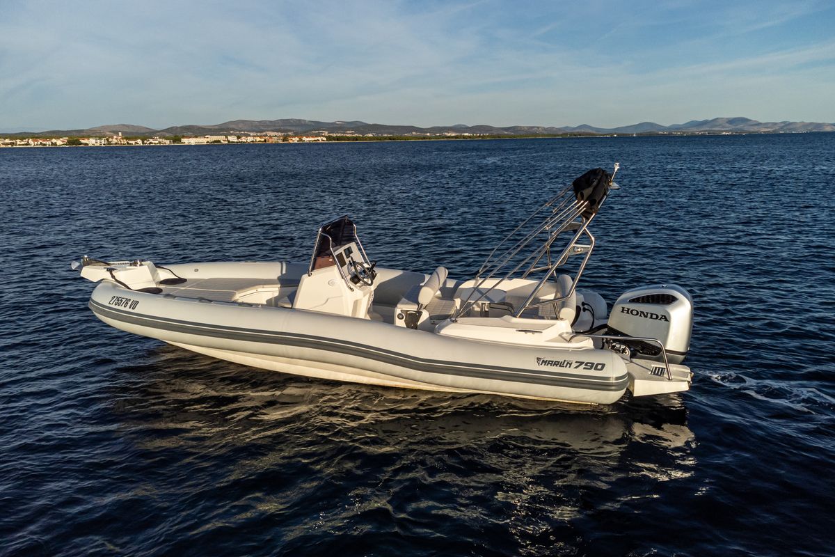 Exterior view of Marlin, a Marlin 790 Dynamic motorboat at Grad Vodice, Croatia