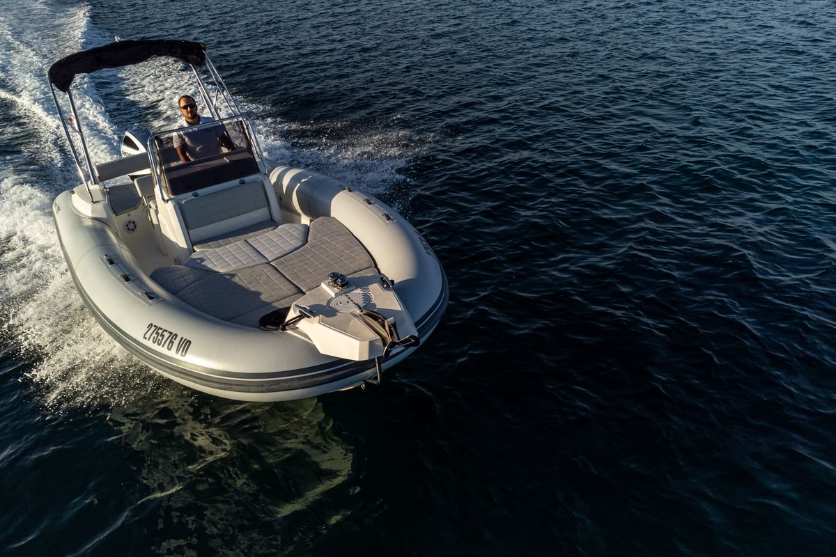 Exterior view of Marlin, a Marlin 790 Dynamic motorboat at Grad Vodice, Croatia