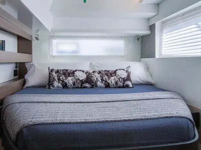 Cabin on Moorings 4200/3 Exclusive Plus, a Leopard 42 catamaran at English Harbour, Antigua and Barbuda